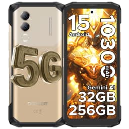 DOOGEE Blade20 Turbo 5G Rugged Phone 32GB+256GB 6.6'' HD+ Dimensity 7050 50MP Camera Gemini Al 10300mAh Battery NFC WiFi6 Android 15 Smartphone