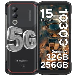 DOOGEE Blade20 Turbo 5G Rugged Phone 32GB+256GB 6.6'' HD+ Dimensity 7050 50MP Camera Gemini Al 10300mAh Battery NFC WiFi6 Android 15 Smartphone