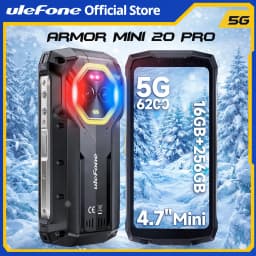 【World Premiere】Ulefone Armor Mini 20 Pro 5G 4.7" Rugged Phone 64MP Night Camera Android 14 Smartphone 6200mAh Mobile Phone LED