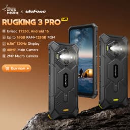 【World Premiere】Ulefone RugKing 3 Pro Rugged Phone 6.56" 120Hz 5700mAh Android 15 Up to 16GB RAM,128GB ROM NFC 4G Global