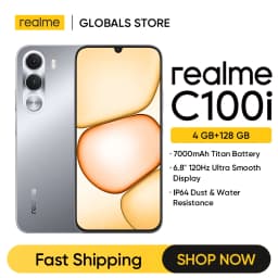 [Fast Shipping] realme C100i Smartphone 7000mAh Battery 15W Charge 6.8" 120Hz LCD Display IP64 NFC UNISOC T7250 Chipset