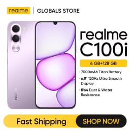 [Fast Shipping] realme C100i Smartphone 7000mAh Battery 15W Charge 6.8" 120Hz LCD Display IP64 NFC UNISOC T7250 Chipset