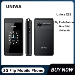 UNIWA X28 Old Man Flip Mobile Phone GSM Senior Big Push Button Flip Phone Dual Sim FM Radio Russian Hebrew Keyboard Cellphone