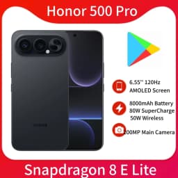 Honor 500 Pro Mobile Phone 6.55'' 120Hz AMOLED Screen 8000mAh Battery 80W Charge OTG Google Play Store OTA