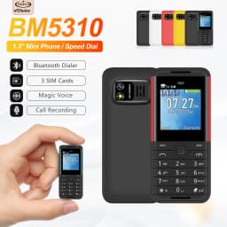 SERVO Mini Button Mobile Phone 3 SIM 3 Standby Bluetooth Dial Speed Dial Magic Voice FM Radio Low Radiation Pocket Feature Phone