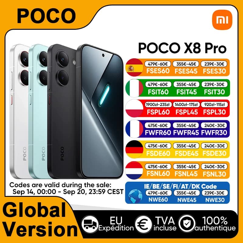 Global Version POCO X8 Pro 5G Smartphone Dimensity 8500-Ultra 6.59" 1.5K 120Hz Ultra-bright AMOLED Display 6500mAh Battery NFC