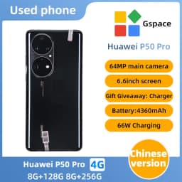 Original CN Version Huawei P50 Pro 4G Mobile Phone 6.6' Curved Screen HarmonyOS 4360mAh Smart Used Phone