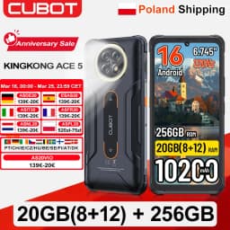 [Shipping From Poland] Cubot KingKong ACE 5 Rugged Smartphone 20GB(8+12) RAM 256GB ROM Android 16  10200mAh 6.745" 120Hz NFC