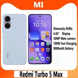 Redmi Turbo 5 Max China Version Dimensity 9500s 6.83" AMOLED Screen 50MP+20MP Camera 100W 9000mAh Battery