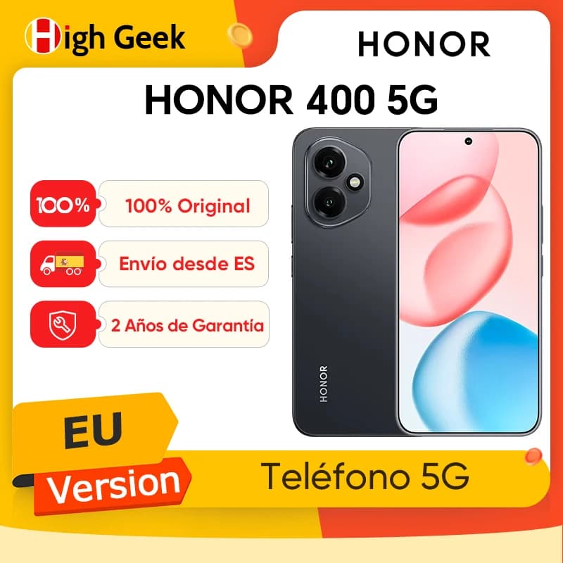 EU Version HONOR 400 5G Smartphone 200MP Ultra Clear AI Main Camera Qualcomm 5300mAh Battery Snapdragon 7 Gen 3 IP65 Water R