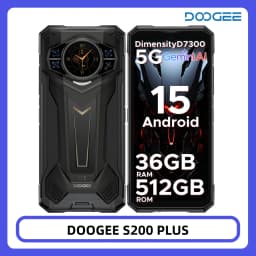 DOOGEE S200 Plus Rugged Phone 36GB RAM + 512GB ROM Dimensity 7300 11000mAh 66W 6.72” 120Hz Dimensity 7300 100MP NFC Smartphone