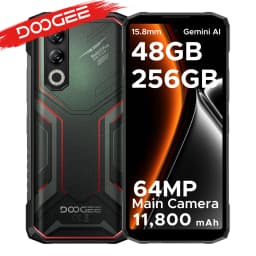 DOOGEE Blade20 Plus Rugged Smart Phone Helio G100 11800mAh Battery 48GB RAM(6+42) 256GB ROM Android 16 64MP AI Main Camera NFC Widevine L1 Support Mobile Phones