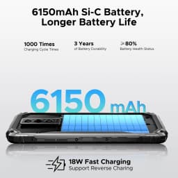 DOOGEE Blade10 Pro Energy Rugged Phone 12GB+128GB 6.56” HD+ Screen 6150mAh Large Battery 50MP AI Camera UNISOC T7250 NFC Android 16 Smartphone