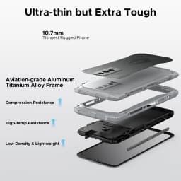 DOOGEE Blade10 Pro Energy Rugged Phone 12GB+128GB 6.56” HD+ Screen 6150mAh Large Battery 50MP AI Camera UNISOC T7250 NFC Android 16 Smartphone