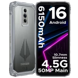 DOOGEE Blade10 Pro Energy Rugged Phone 12GB+128GB 6.56” HD+ Screen 6150mAh Large Battery 50MP AI Camera UNISOC T7250 NFC Android 16 Smartphone