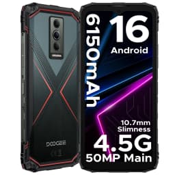 DOOGEE Blade10 Pro Energy Rugged Phone 12GB+128GB 6.56” HD+ Screen 6150mAh Large Battery 50MP AI Camera UNISOC T7250 NFC Android 16 Smartphone