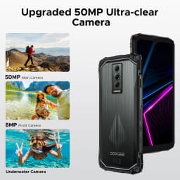 DOOGEE Blade10 Pro Energy Rugged Phone 12GB+128GB 6.56” HD+ Screen 6150mAh Large Battery 50MP AI Camera UNISOC T7250 NFC Android 16 Smartphone