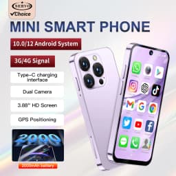 SERVO Mini Android Smartphone 3.88" Display,4G LTE/3G WCDMA,4GB+128GB/2GB+16GB,2000mAh Battery Camera Small Mobile Phone Type-C