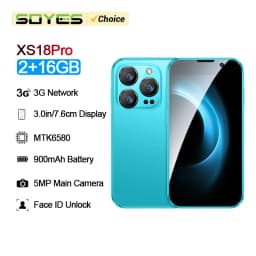 SOYES New XS18Pro Mini Smartphone 2GB RAM 16GB ROM 3.0" Display Facial Recognition Android 9.0 Dual SIM Standby 3G Backup Phone