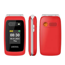 UNIWA V202T 4G VoLTE Phone Double Screen 1450mAh Big Fronts SOS Button Flip Phones Support HAC Russian keyboard Multi language
