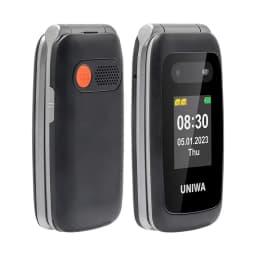 UNIWA V202T 4G VoLTE Phone Double Screen 1450mAh Big Fronts SOS Button Flip Phones Support HAC Russian keyboard Multi language