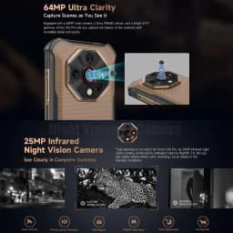 Ulefone Armor X16 Pro 5G Rugged Phone 8GB+256GB 120Hz Glare Flashlight 6.56” Android 15 MTK 6300 NFC 10360mAh Battery Smartphon
