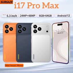 SURGAZE New mini i17 Pro Max Smartphone 5.3Inch 3200mAh Battery 8GB+128GB 5G phone Network Global Version Mobile Phone Arrival