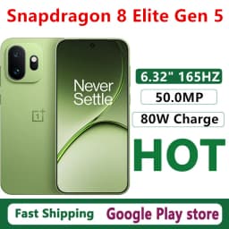 Original Oneplus 15T Mobile Phone 6.32" AMOLED 165HZ 50.0MP Camera 80W Charge 7500mAh Battery IP69 Snapdragon 8 Elite Gen 5 OTA