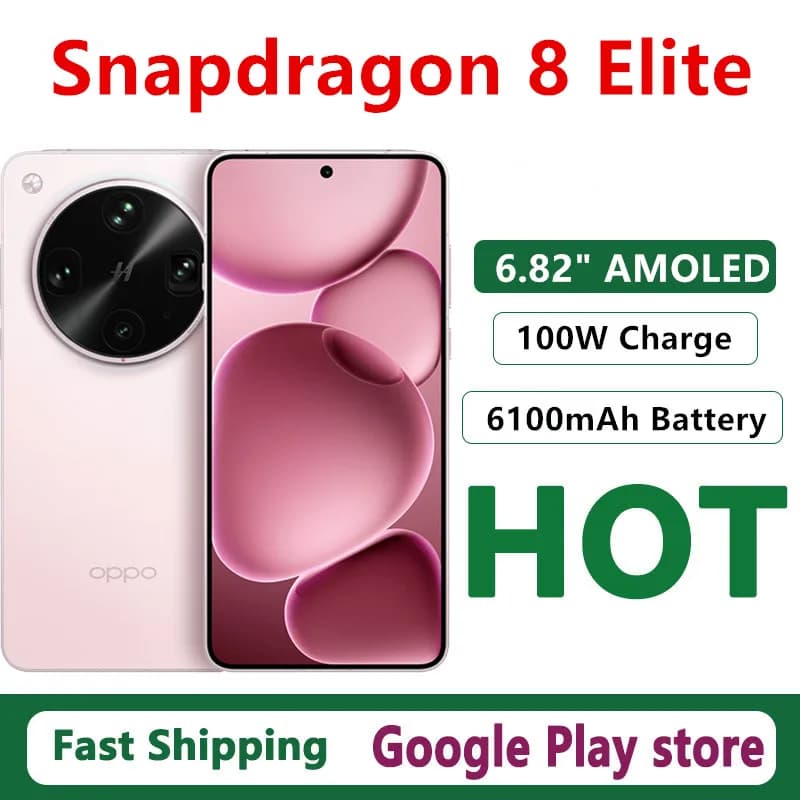 Original Oppo Find X8 Ultra Mobile Phone 6.82" AMOLED 120HZ Snapdragon 8 Elite IP69 Waterproof 6100mAh 100W Charge 50.0MP Camera