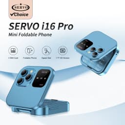 SERVO I16 PRO Foldable Mini Mobile Phone 2G Dual SIM Card Speed Dial Magic Voice 1.77'' Screen 3.5mm Jack Flip Cellphone Type-C