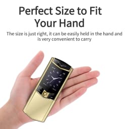 Luxury Slider Business Mobile Phone Metal Body Magice Voice Blacklist Dual Sim Big Button Portable Size Durable Elderly Classic