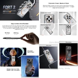 Blackview FORT 2 Rugged Phone 8GB+256GB 6.56 inch Display Android 15 MediaTek Helio G81 Processor 5000mAh 4G OTG NFC Smartphone