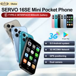 SERVO 16SE Mini Android Smartphone Dual SIM Standby 16GB ROM Play Store Wifi GPS Face Unlock 3G WCDMA 3.0" Small Smart Cellphone