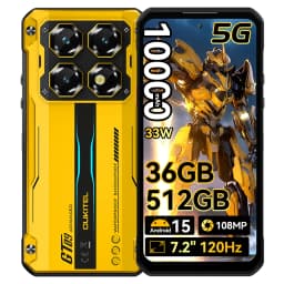 OUKITEL WP60 7.2” HD+ 120Hz Display Smartphone 36GB(12+24) RAM 512GB ROM MTK 7025 5G 10000mAh Rugged Phone 108MP Android 15 NFC