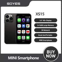 SOYES XS15 Ultra-thin 3.0Inch Small Phone 2GB+16GB Android 8.1 Dual SIM Standby 3G Mini Smartphone 1000mAh Wifi GPS Mobile Phone