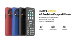 UNIWA V2000 4G Fashion Keypad Phone 2.4 Inch Big Button Loud Volume Dual SlM 1700mAh Russia Keyboard Feature Phones for Elderly