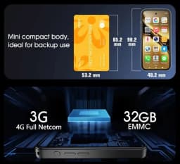 NEW UNIWA Q333 4G 3.97inch HD Mini Smartphone 3GB RAM 64GB ROM 2000mAh Mobile Phones BT5.0 Google Play Store Face ID Small Phone