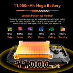 Blackview OSCAL Marine 2 Rugged Phone AI 11000mAh Battery 6.56 " HD+ Display Unisoc T6158GB RAM 128GB Smartphone Android 15 NFC