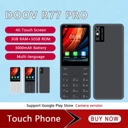 DOOV R77 Pro 4G Mobile Phone Smart Touch Screen 2.8 Inch 3GB+32GB SmartPhone Android 5MP Camera Whatsapp Russian Hebrew keyboard