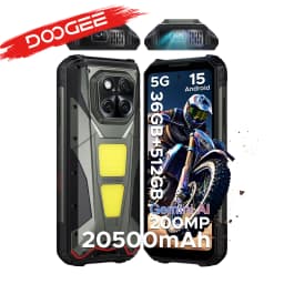 DOOGEE V Max Play Projector Rugged Phone 20500mAh Battery 1200LM Dual Camping Lights 36GB RAM (16+20) 512GB ROM NFC Smartphones