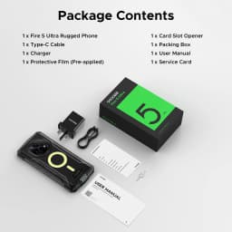 DOOGEE Fire 5 Ultra Rugged Phone 36GB 128GB 13000mAh Battery Helio G81 6.6'' HD+ Display 48MP Camera NFC Dual Camping lights Android 16 Smartphone