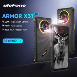 Ulefone Armor X31 4G Rugged Phone Android 14 Smartphone 6.56”12GB RAM 128GB ROM 48MP NFC Night Camera IR Blaster Global Version