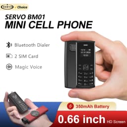 SERVO BM01 New Mini Mobile Phone Dual SIM Standby Magic Voice Speed Dial Call Recording MP3 Player 2G GSM Tiny Feature Cellphone