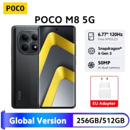 Newest POCO M8 5G Smartphone Global Version Snapdragon® 6 Gen 3 6.77" 120Hz Display 50MP Camera 5520mAh Battery 45W NFC