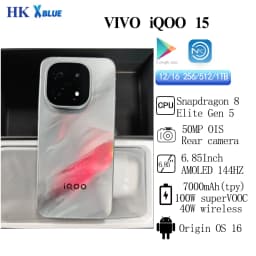 ViVO iQOO 15 Battery 7000mAh 100W SuperVOOC 40W Wireless 6.85 Inch AMOLED 50MP OIS Snapdragon 8 Elite Gen5 IP68 IP69 NFC OTA