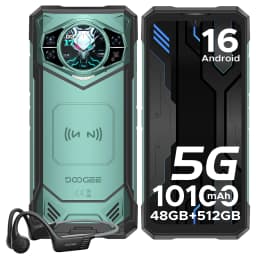 DOOGEE S200 X 5G Rugged Phone 48GB 512GB 6.72" FHD+ 120Hz MTK Dimensity 7050 10100mAh Battery Android 16 NFC Smartphone