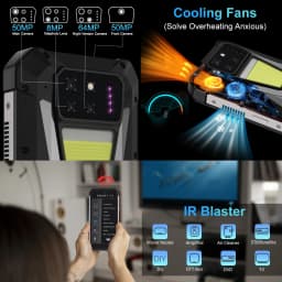 Unihertz 8849 Tank 3s by Rugged Smartphone 5G with Projector120Hz 15600mAh 66W Charger Cell Phone Dimensity 8200 Mobile Phone