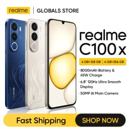 [In Stock] realme C100x Smartphone 8000mAh Battery 45W Charge 6.8" 120Hz LCD Display NFC 50MP Camera IP64