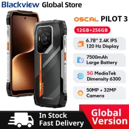 Blackview Oscal PILOT 3 Rugged Phone 5G MediaTek Dimensity 6300 6.78-inch 2.4K IPS 120Hz Display 50MP 7500mAh NFC Cellphone