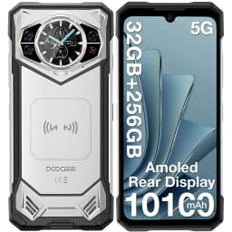 DOOGEE S200 5G Rugged Phone 12GB 256GB 1.32" AMOLED Rear Display Dimensity 7050 100MP Camera 10100mAh NFC Smartphone